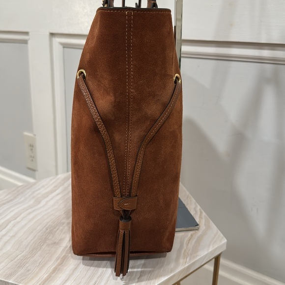 Coach Andy Suede Tassel Tote Bag RARE - Picture 5 of 16